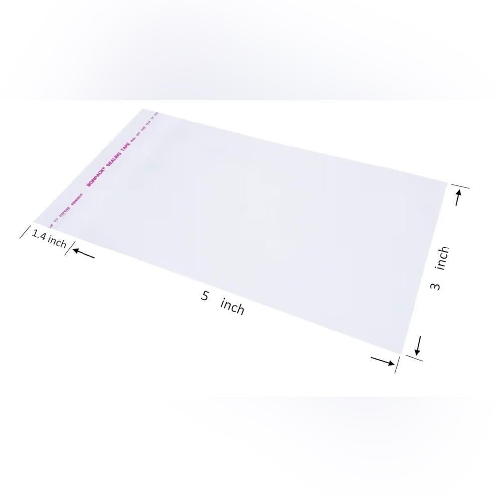 70 3x5” Clear Cellophane Bags
